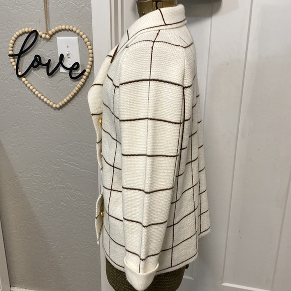 LILLY OF CALIFORNIA VINTAGE CREAM SWEATER JACKET LARGE - Picture 11 of 16